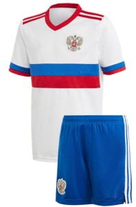 Футбольная форма детская с эмблемой Россия 2020 2021 гостевая