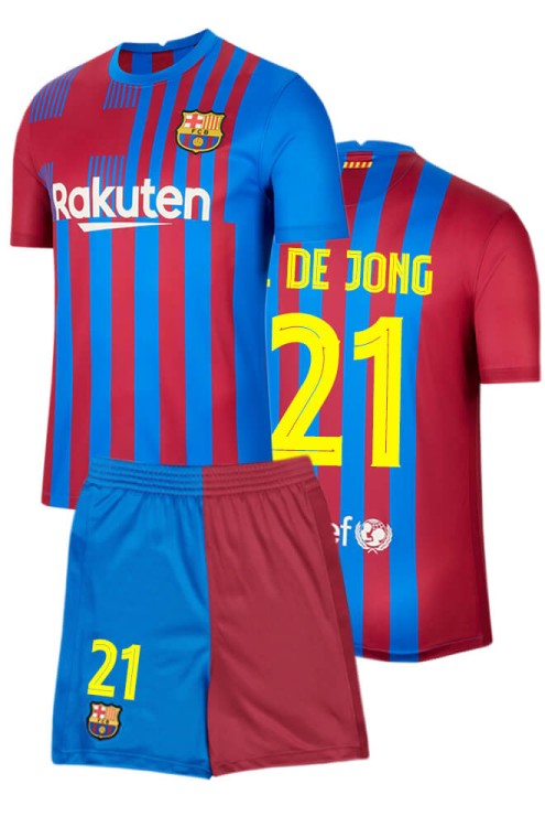 Футбольная форма детская Барселона 2021 2022 F. DE JONG 21