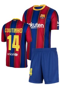 Футбольная форма детская Барселона 2020 2021 COUTINHO 14
