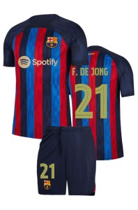 Футбольная форма детская Барселона 2022 2023 F. DE JONG 21