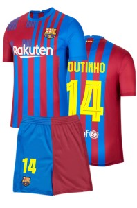Футбольная форма детская Барселона 2021 2022 COUTINHO 14