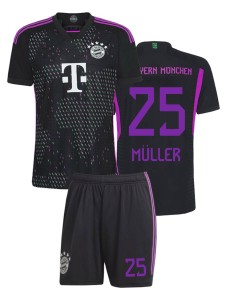 Футбольная форма детская Бавария 2023 2024 MULLER 25 гостевя