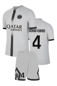 Футбольная форма детская Пари Сен-Жермен 2022 2023 SERGIO RAMOS 4 гостевая