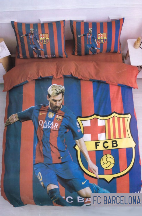 Постельное бельё ФК Барселона 1.5 спальное
